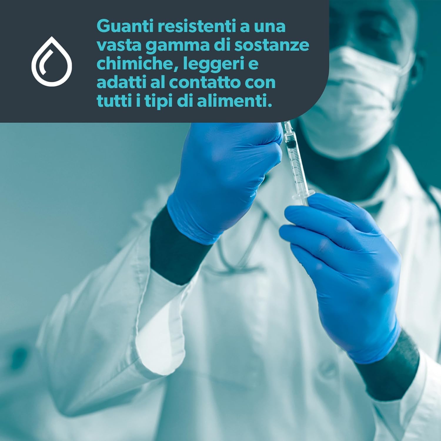 Guanti Monouso in Nitrile, Blù 3,50g - Taglia S-M-L-XL (1000, ExtraLarge XL/9)