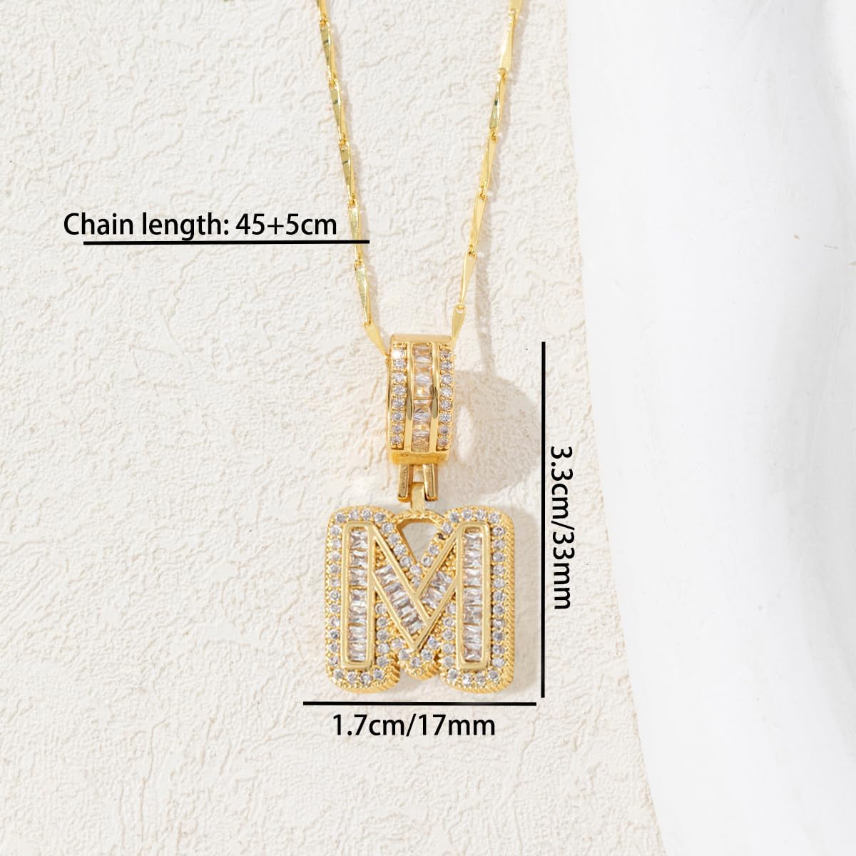 TWFRHC Gold Bubble Letter Necklaces for Women, 14K Real Gold Plated Diamond Letter Necklace Dainty Round Flower Initial Necklaces Jewelry Set Gifts - Image 2