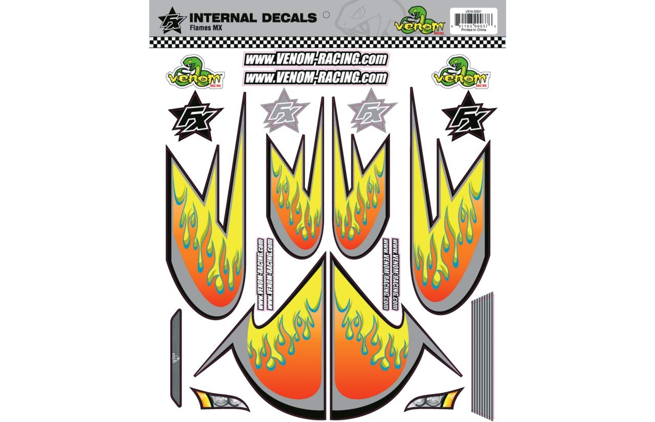 JamaraJamara460009 Orange/Yellow Decor Hot Rod Flames