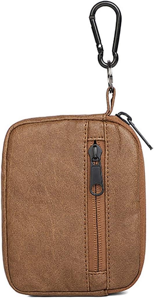 Coin Purse Soft Change Pouch Clutch Purse Compact Wallet Men Women Card Holder Clutch Nylon Cloth Coin Purse Mini Coin Purse (Color : Red Size : 10x1x12cm) (Coffee 10x1x12cm)
