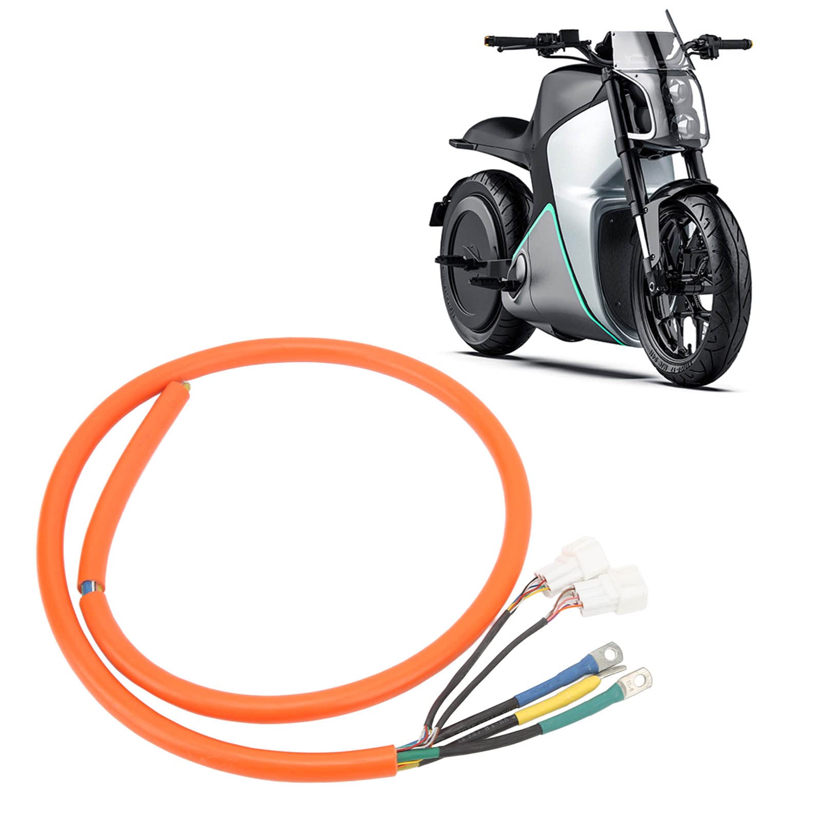 FILFEEL Uniwersalny Przedłużacz Silnika .35 M – 10 MM2 – Miedziany Przewód o Dużej Wytrzymałości do Silników Motocykli, Skuterów ATV i Pojazdów Elektrycznych