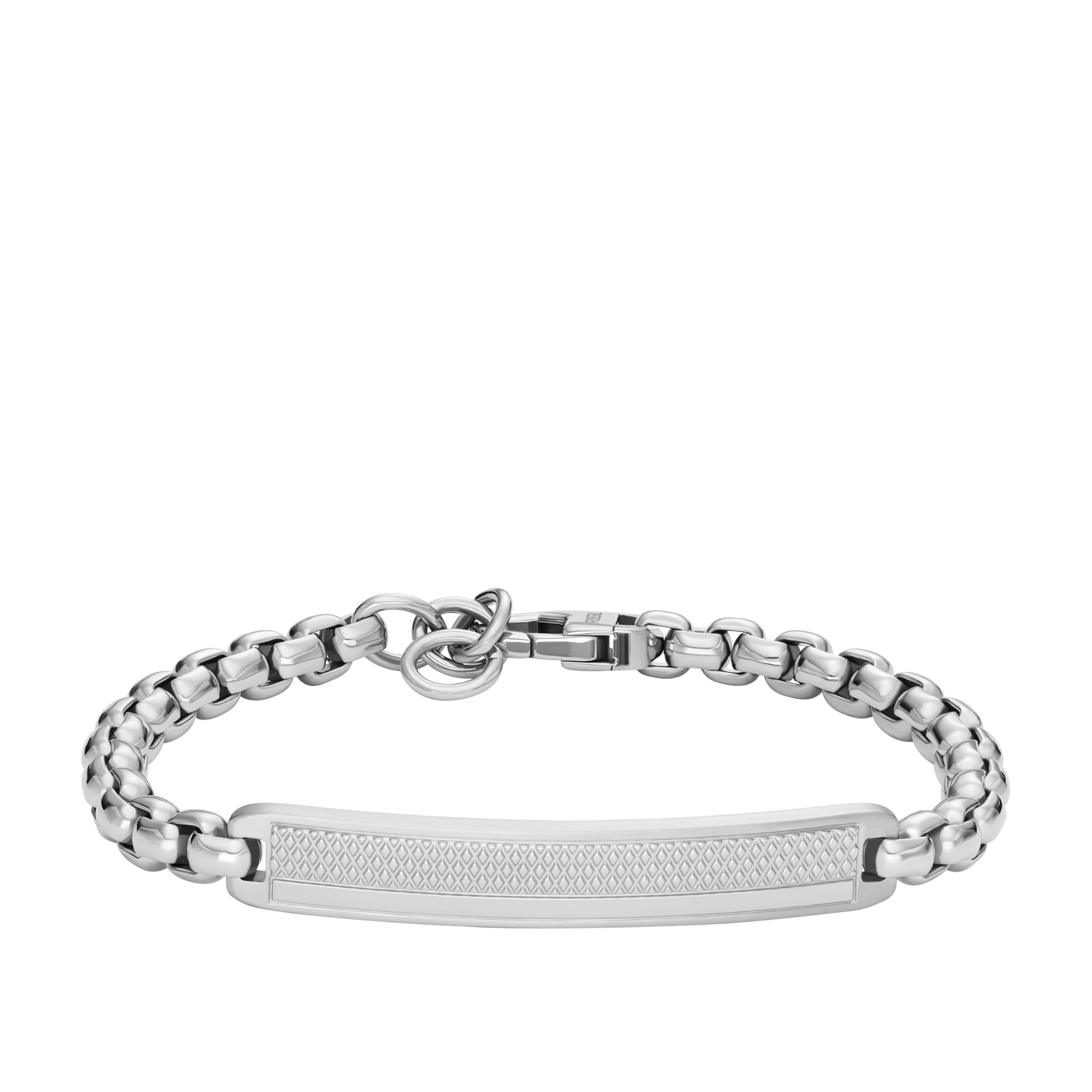 Fossil Men's Drew Stainless Steel ID Bracelet