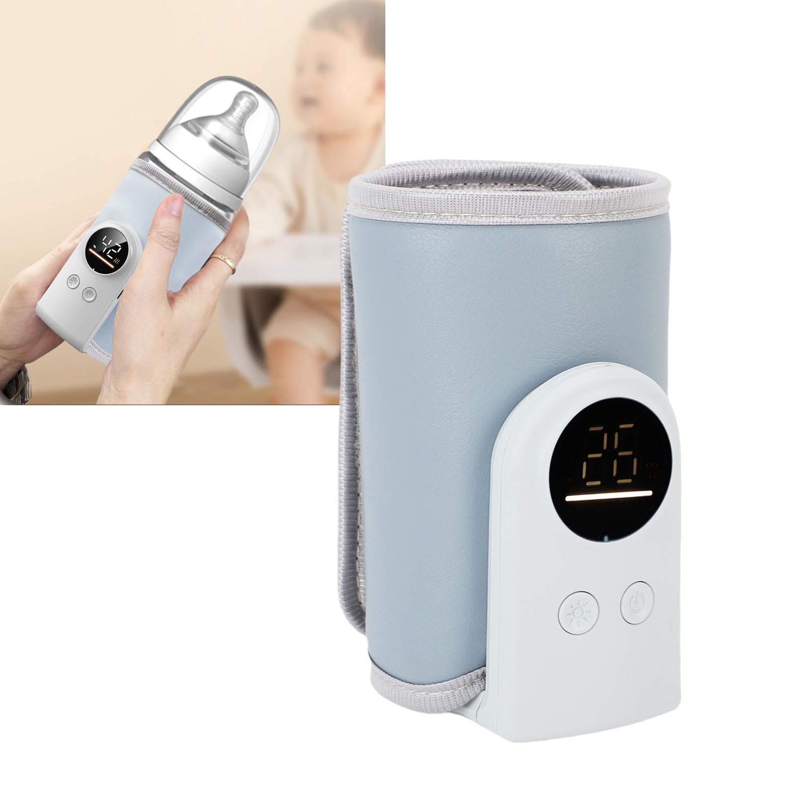 Sorandy Portable Bottle Warmer for Travel 18W Fast Heating Milk Warmer for Breastmilk Water - Image 4