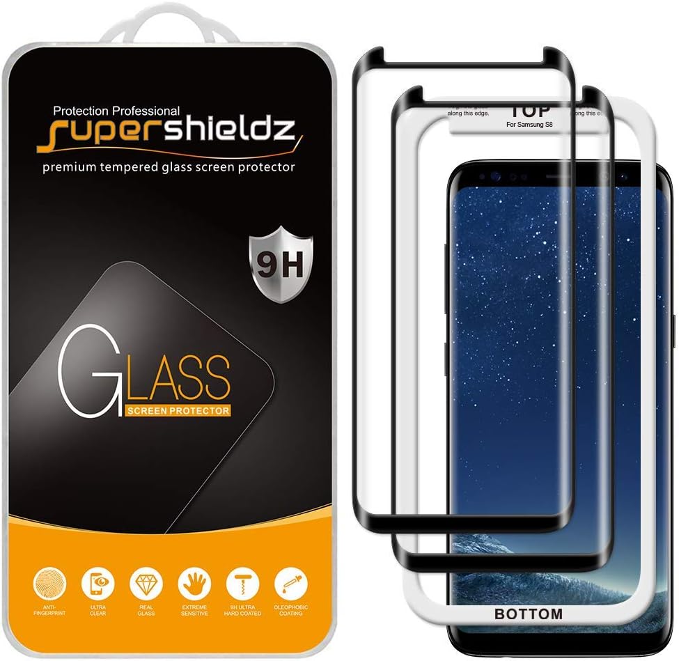 Supershieldz (2 Pack) Designed for Samsung Galaxy S8 Tempered Glass Screen Protector