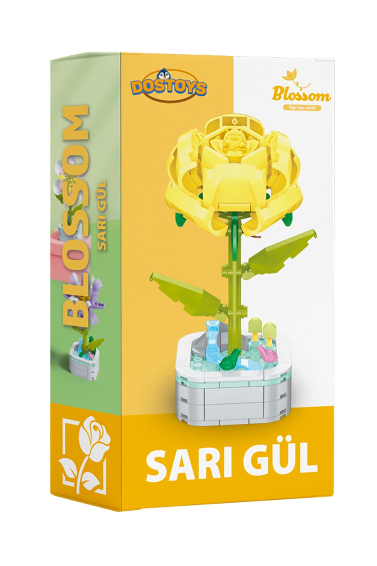 MINISO Yapı Taşı Serisi Çiçek Yapım Seti Sarı Gül, 13128.810546