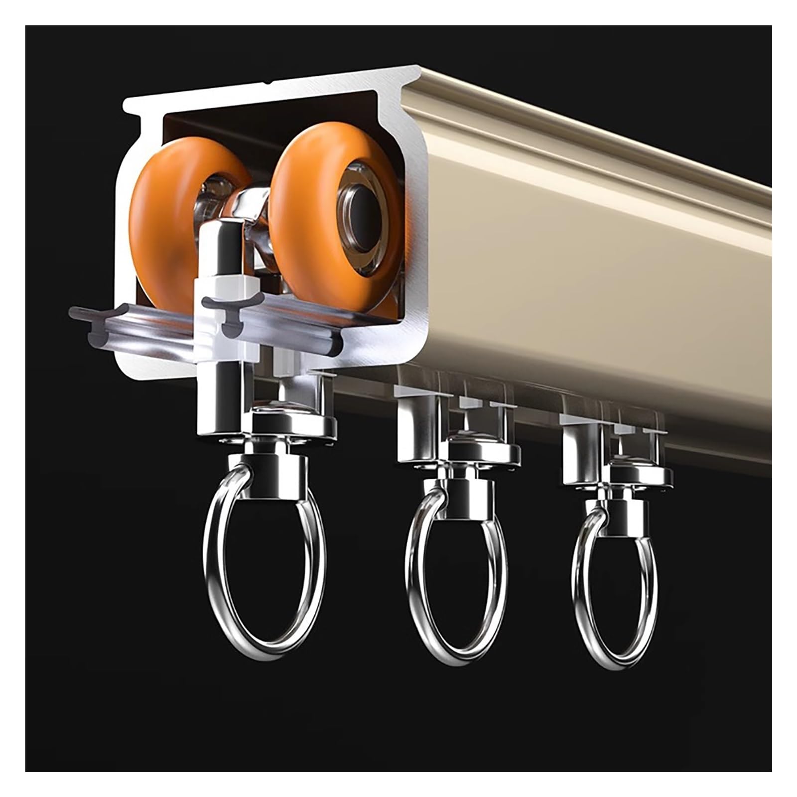 Accessoires pour rideaux lourds TXQHD rail en aluminium rigide de 300 cm longue durée
