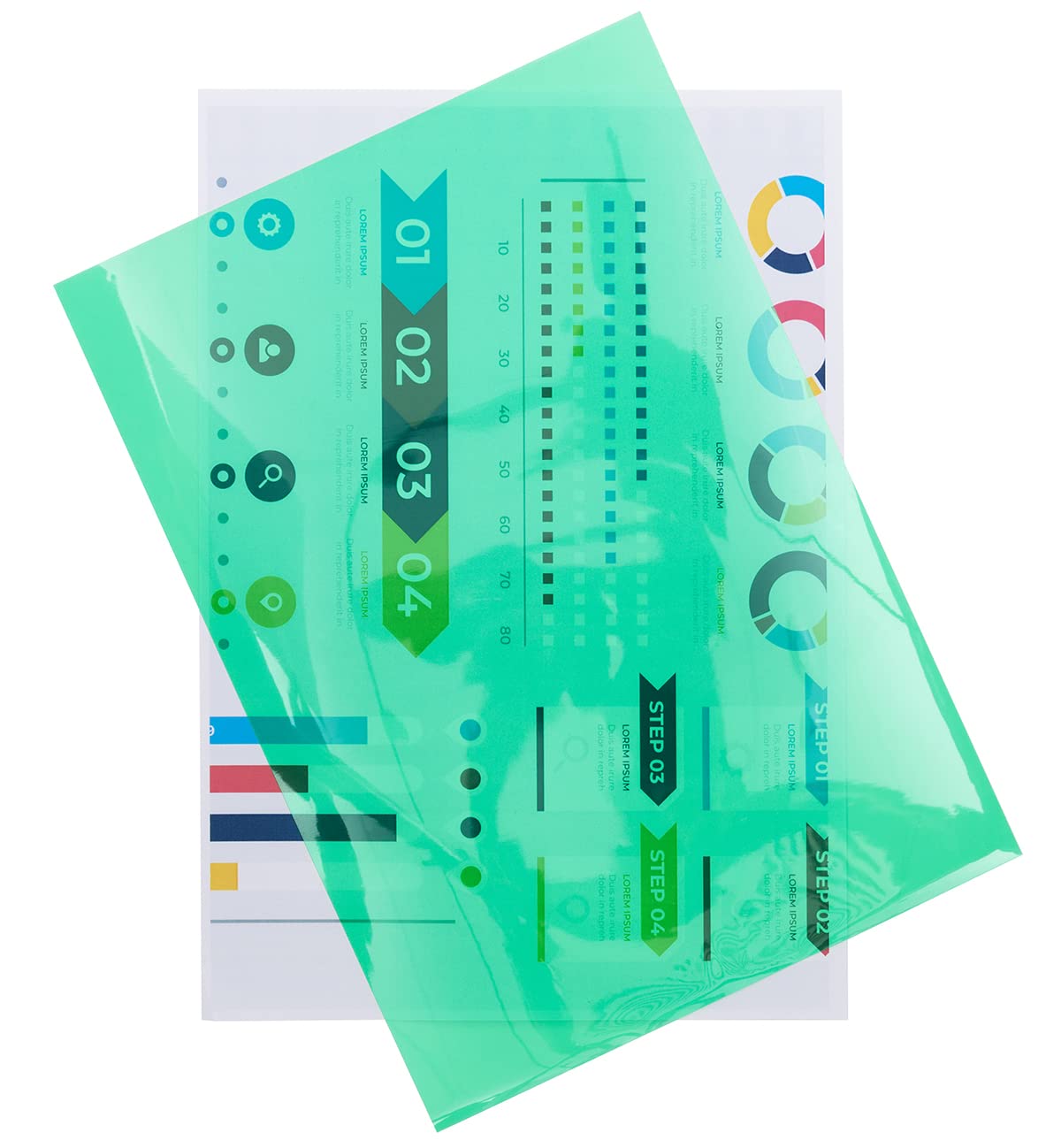 Lot De 100 Couvertures De Reliure PVC A4 200 Microns Transparentes - Pour Présentation, Reliure, Protections De Documents
