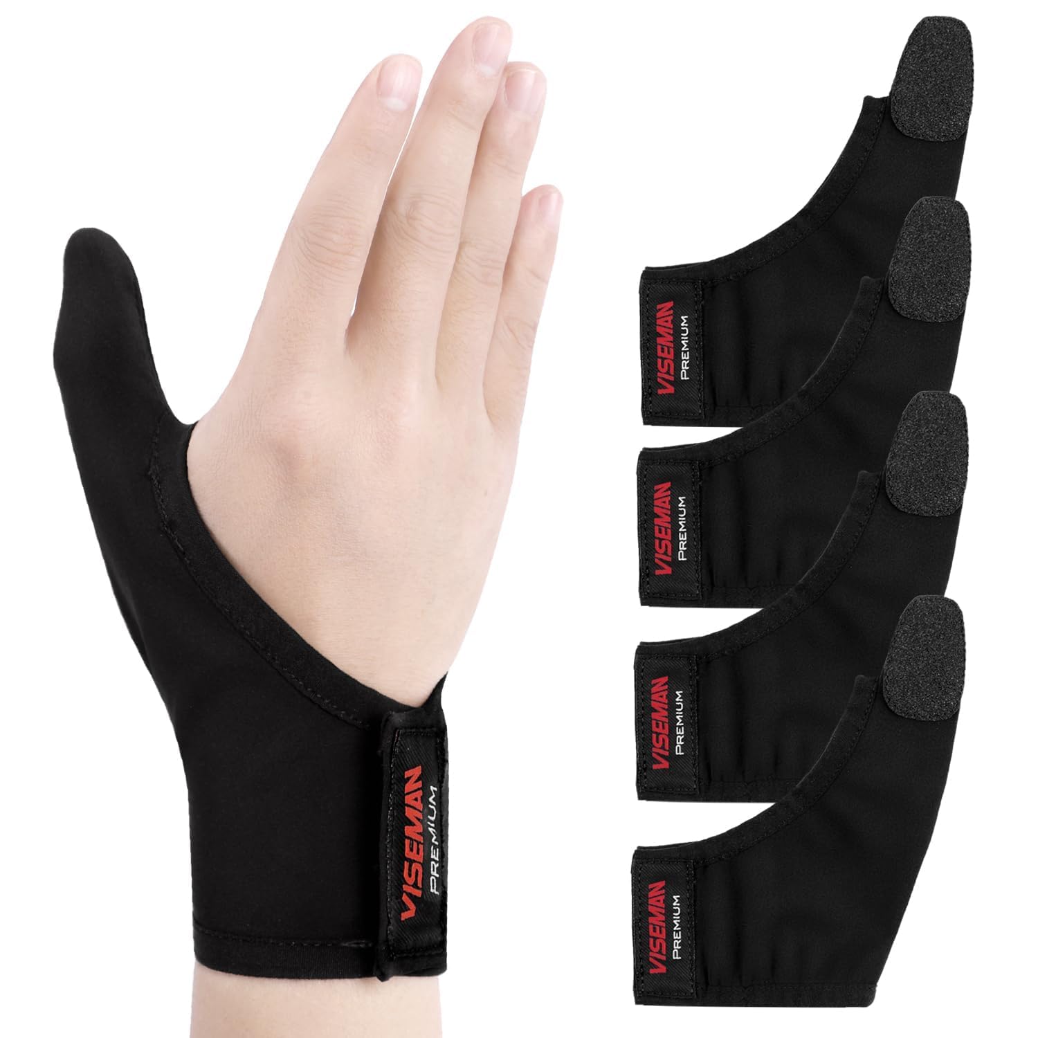 VISEMAN Bowling Thumb Saver Protector Sets, Lightweight Bowling Thumb Guard Sock, Right Handed Bowling Gloves