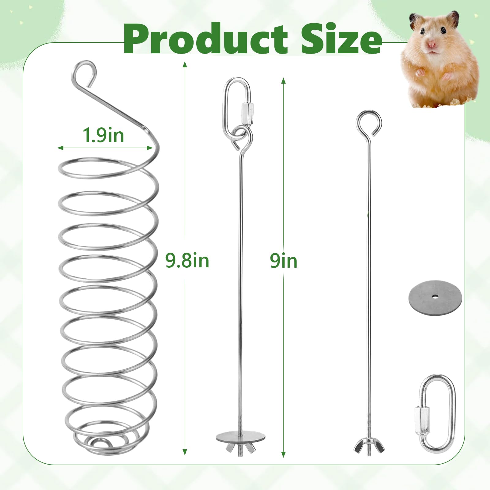 2Pcs Rat Enrichment Toys - Stainless Steel Rat Foraging Toy Treat Dispensing Slow Feeder Intelligence Enrichment Bird Fruit Vegetable Holder for Rats Cage,Parakeet Conure - image 7