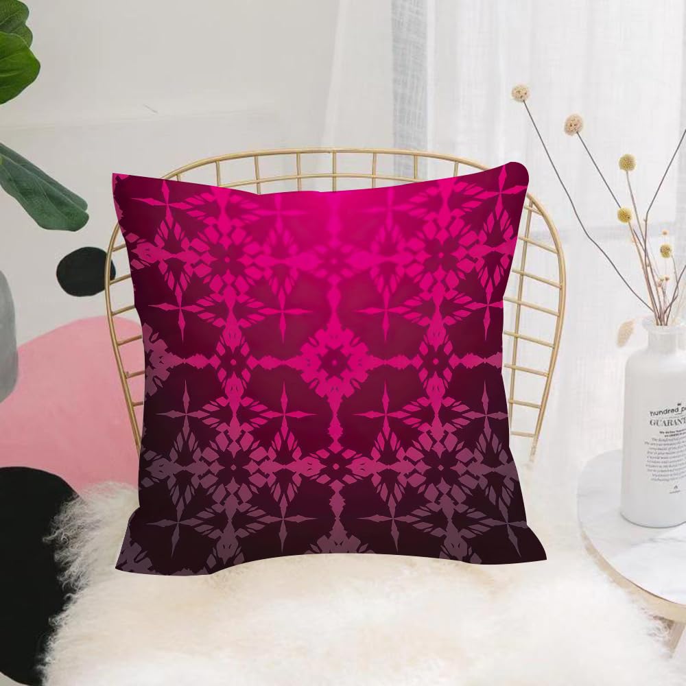 HYMSXW Cushion Cover,Throw Pillow Case Home Decorative for Living Room Bedroom Sofa Chair 20X20 Inch,Magenta decor, Victorian stylized classic bound ornamental mosaic pattern nosta,Pillowcase 50X50cm