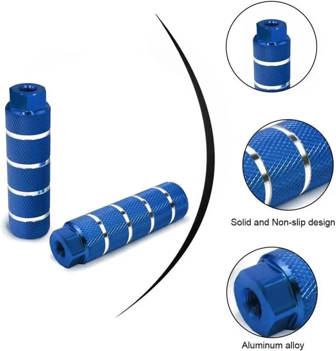 Bike Pegs Bike Stunt Pegs Alloy Anti Skid Lead Foot Fit 3/8'' Axle Footrest-Lever Cycling Bicycle Accessories
