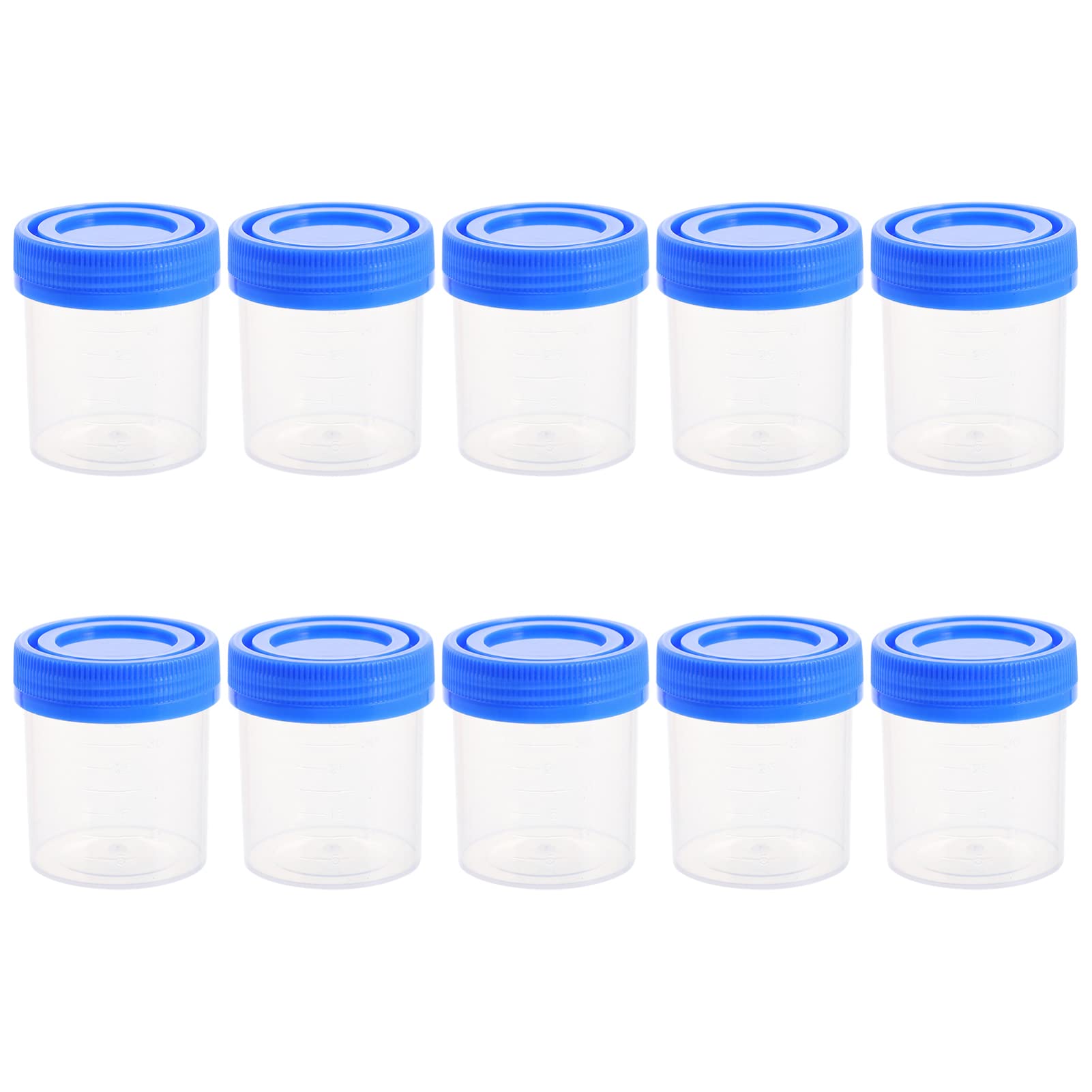 POPETPOP Cups 50 Pack 40Ml Screw Mouth Container with Leak-Proof Lids for Laboratory Sample and Medical Fluid Testing
