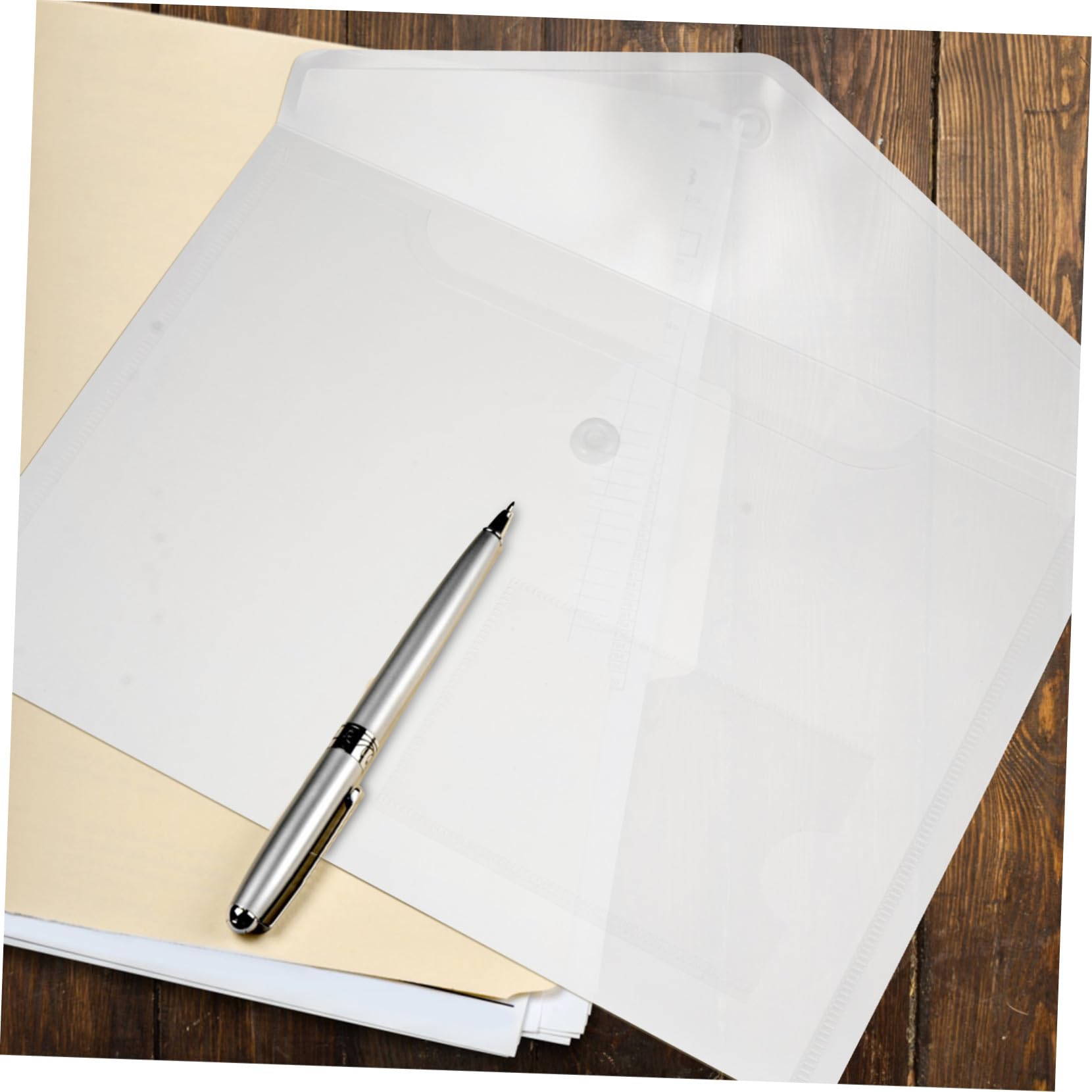 30 Pezzi Cartella Trasparente Cartelle Per Documenti Borsa Portadocumenti Con Bottone a Pressione Cartelle Di Plastica Con Tasche Con Tasche Soldi A4 Tasca Pp Fisarmonica