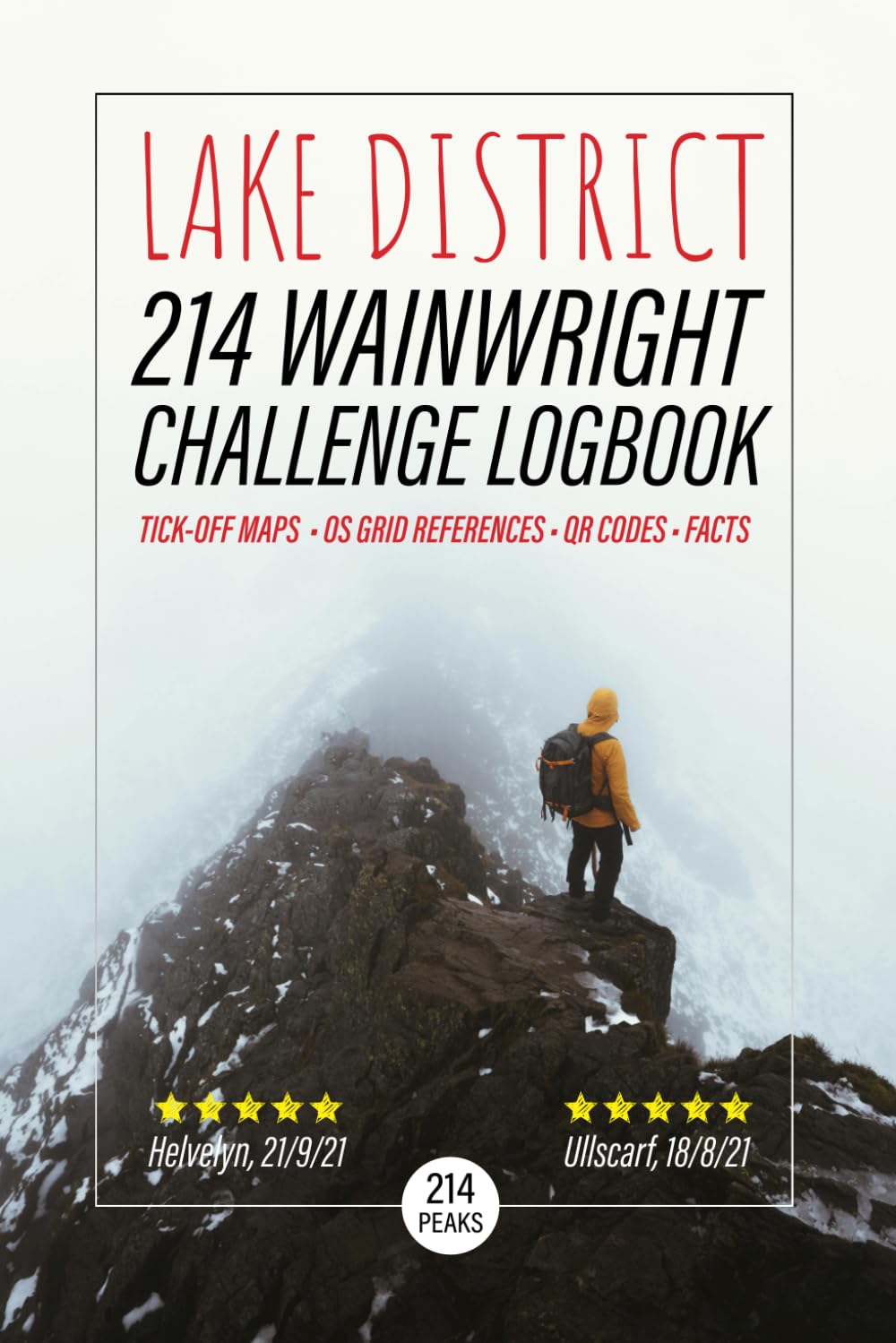 Lake District 214 Wainwright Challenge Logbook Hiking In The Lakes With OS Gr...