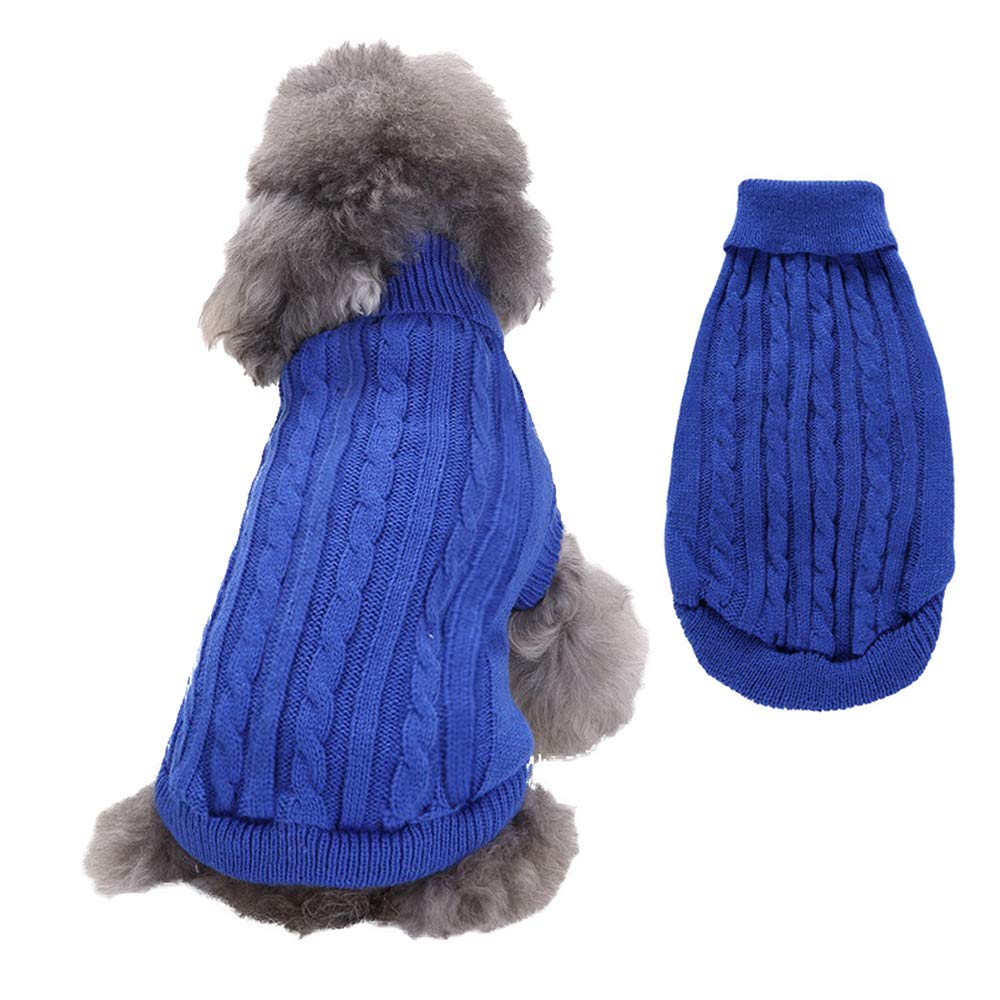 RayMinsino Dog pet Sweaters, Warm pet Sweaters, Cute Knit Solid Color Dog Sweaters for Small Dogs, Girls and Boys, Dog Sweater Coats, Warm Clothes for Puppies, Kittens and Cats
