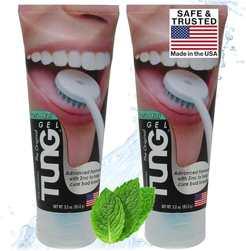 Peak Essentials  El gel Tung original  Premium  Limpiador de lengua  Eliminador de olores  Combate el mal aliento  Menta fresca  Sin BPA  Fabricado