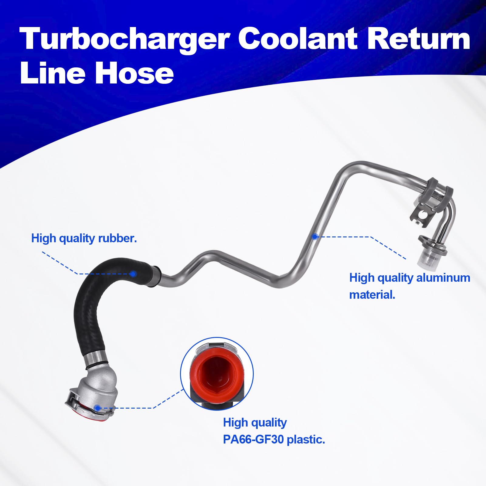 Amazon.com: 11537643226 Aluminum Connector Turbocharger Coolant  