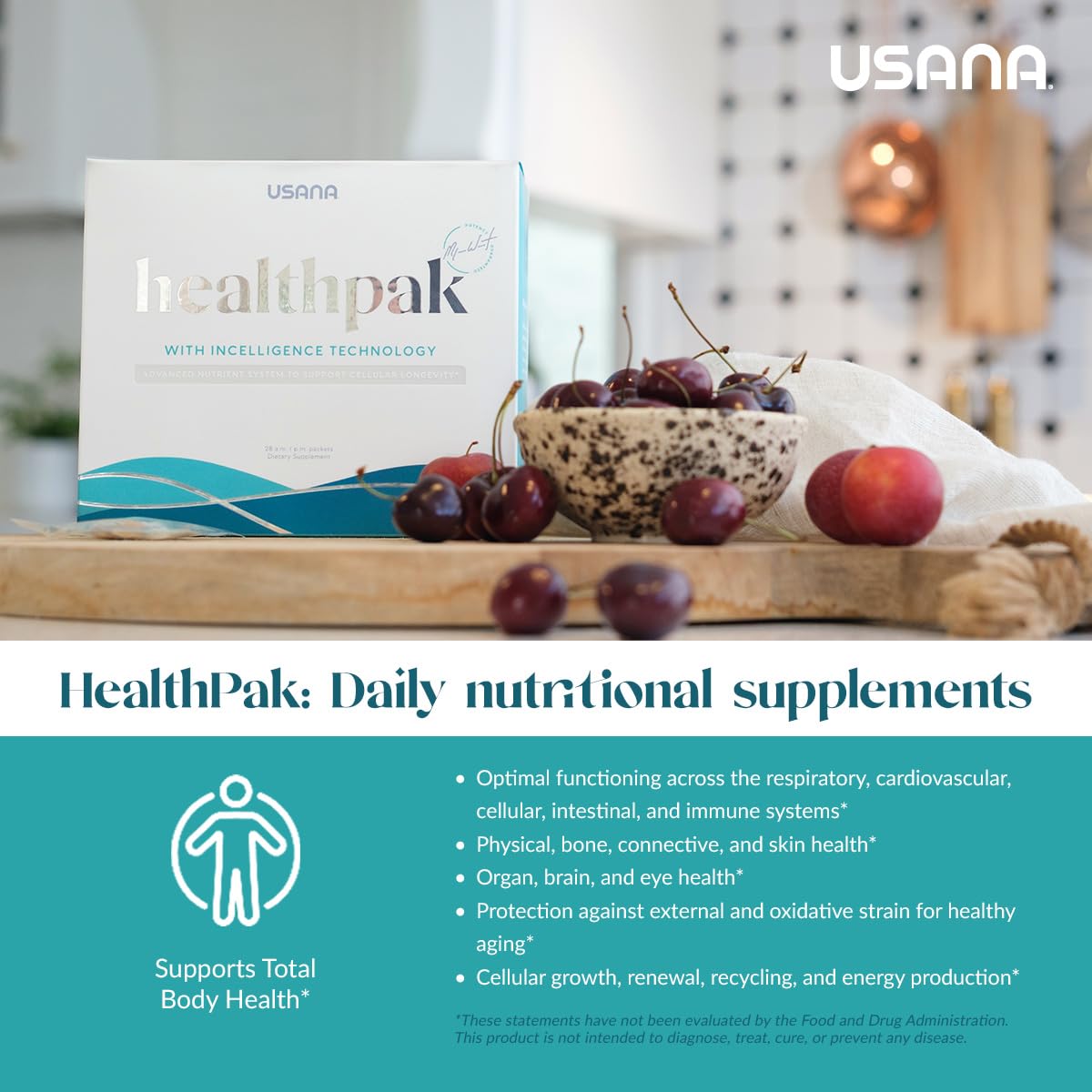 Amazon.com: USANA HealthPak 採用InCelligence 技術和必需營養素和抗