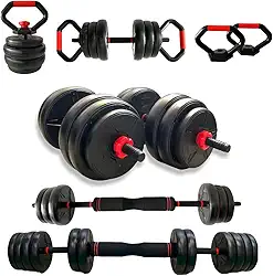 Kit Halteres Musculação Kettlebell 6 em 1 Peso 20kg Academia Odin Fit