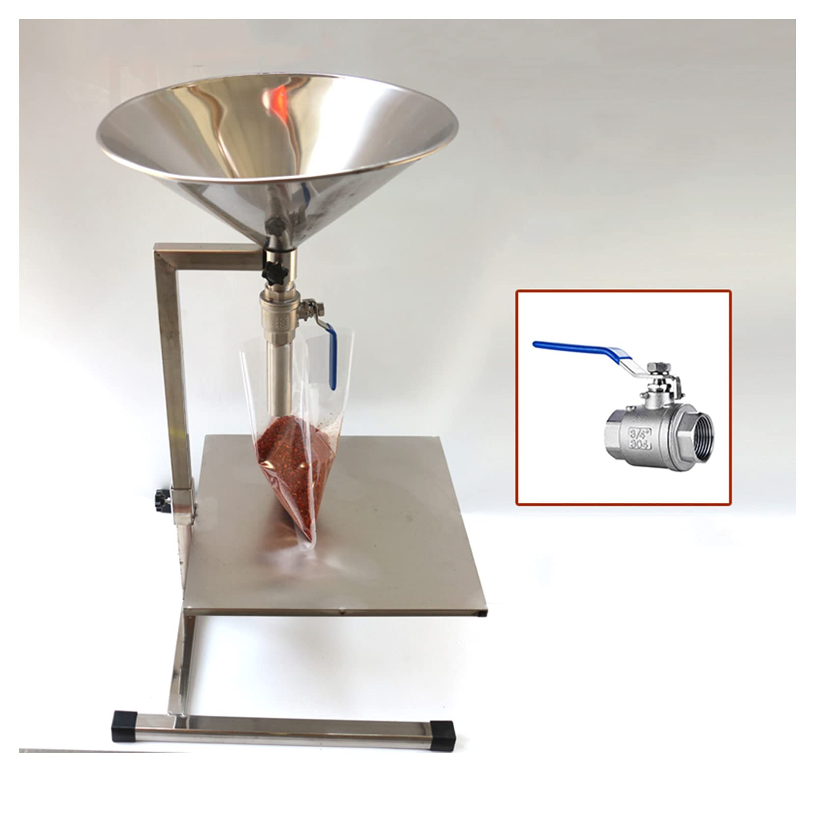 Amazon｜ステンレス鋼漏斗ディスペンサー高さ調節可能なスタンド付き