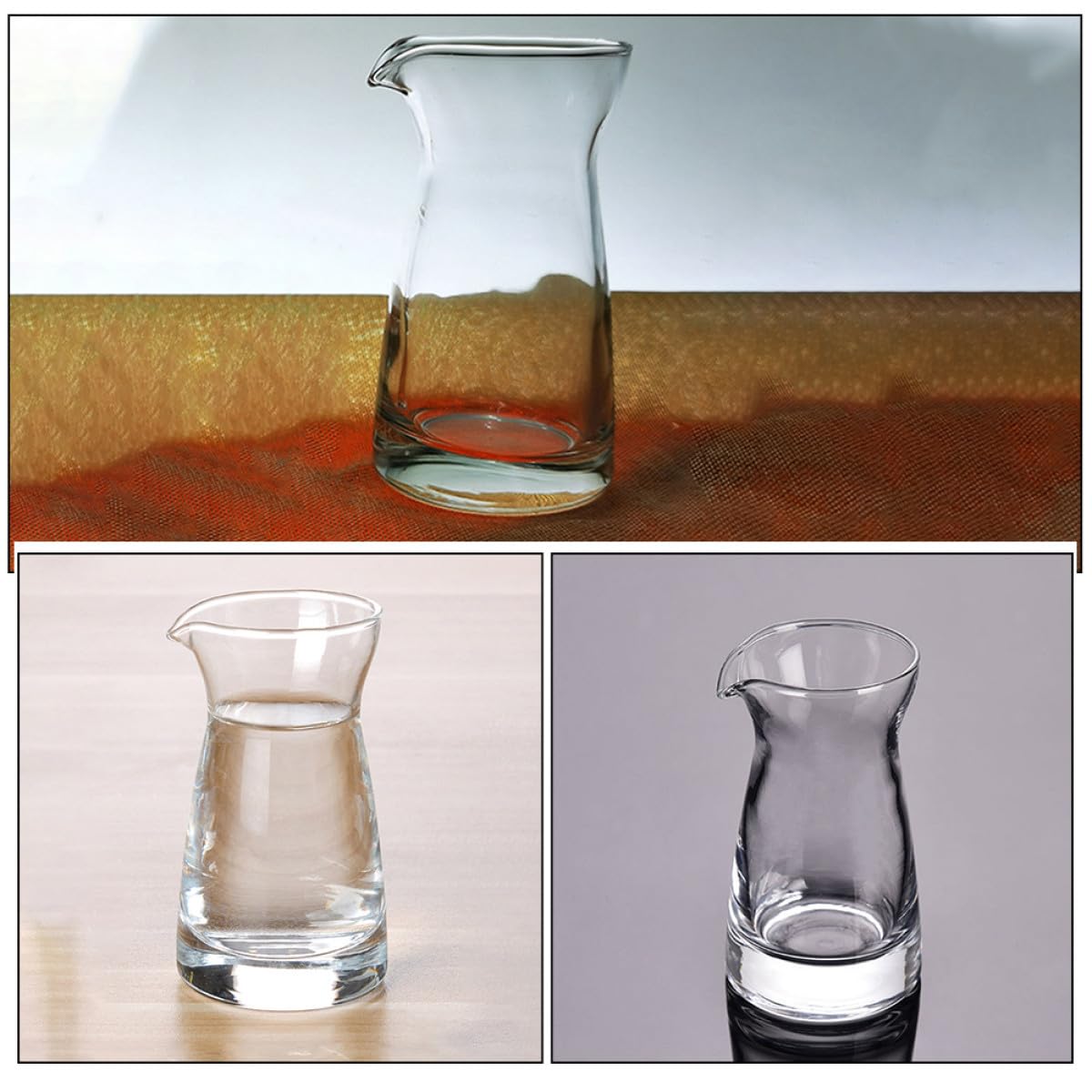 Tofficu Milchkännchen Elegantes Design 80ml Fassungsvermögen 6 Stück aus Glas zum Frischhalten von Milch und Soßen für Küche und Zuhause