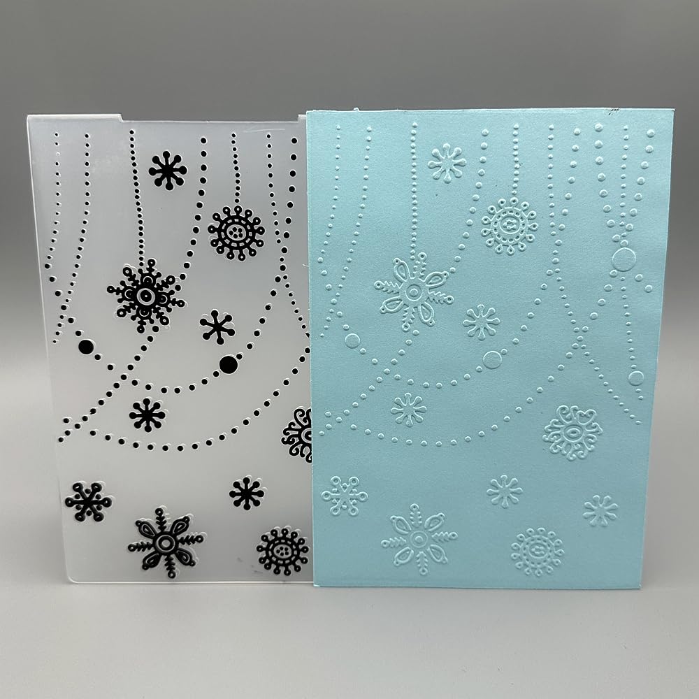 3D Plastic Embossing Folder Templatebead Curtains Texture 4.13x5.83 Inch for Card Making DIY Scrapbooking Paper Crafting Handmade Crafts Scrapbooking Arts Supplies Scrapbook Decor