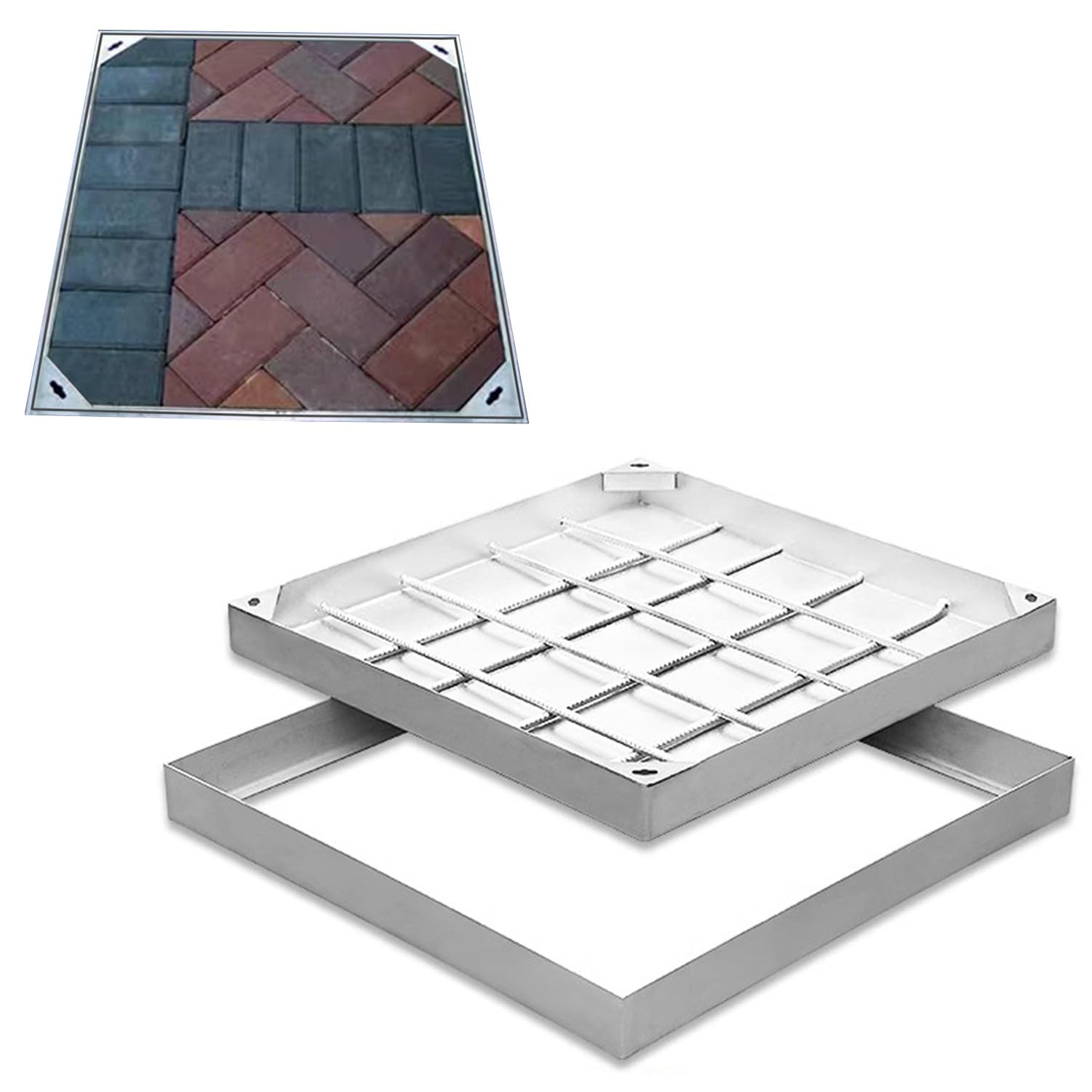 Cubierta de boca empotrada, diseño invisible para un acceso sin costuras al aire libre e interior con agujero de fácil extracción