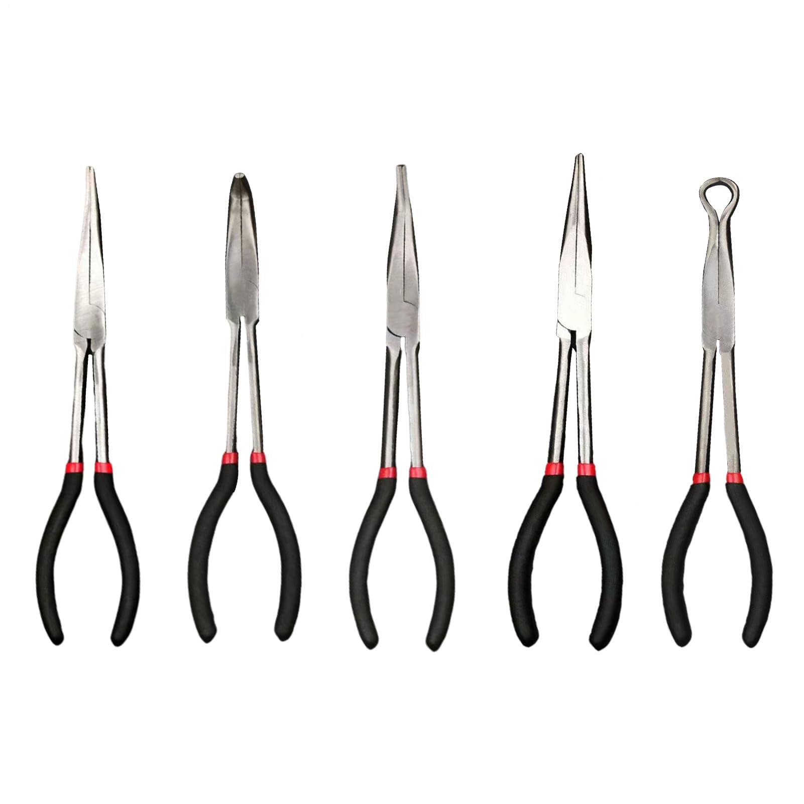 Long Beak Pliers - Cutting Tool With 25, 45 And 90 Degree Angle,28cm Precision Rods | For Forging Fisherman Plumbers Mechanic Engineers