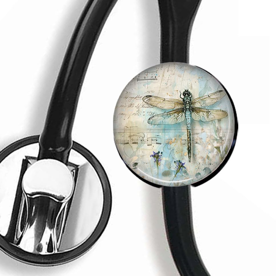 The Pale Blue Dragonfly StethoscopeTag Personalized,Nurse Doctor StethoscopeID Tag Customized, Medical StethoscopeName Tag,Ideal for Anyone That uses a Stethoscope, Nursing Students,etc.