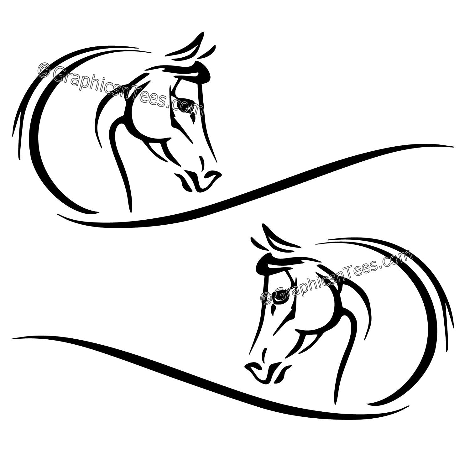 Graphics 'n' Tees - Horse Box Stickers Horsebox Trailer Custom Vinyl Side Graphic Decals x 2