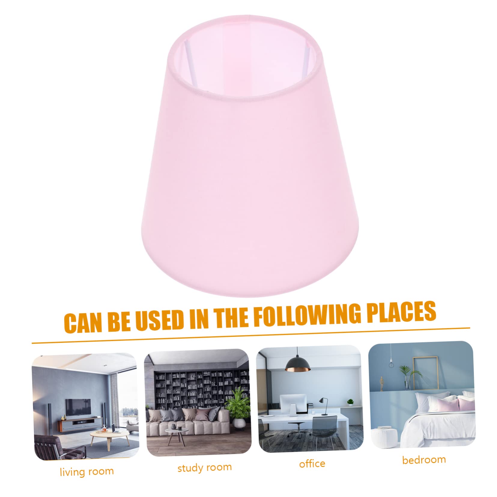 Paralume In Tessuto Rosa Veemoon - Piccolo 12,7x12,7x7,6 Cm, Per Comodino, Lampada Da Parete O Soffitto