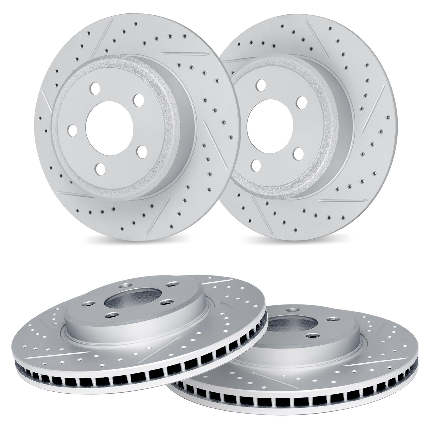 Photo 1 of R1 Concepts Front Rear Brake Rotor Kit |Brake Rotors| Brake Disc |Drilled and Slotted WBPN2-13001
