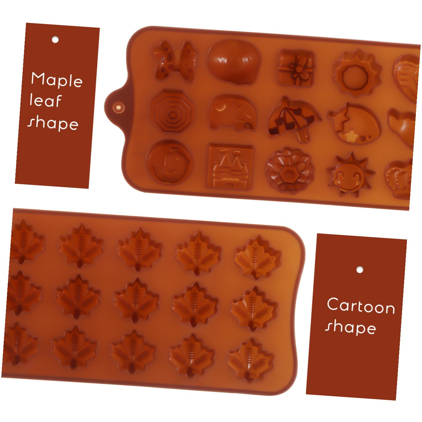 PRETYZOOM 18 Piezas De Molde De Chocolate Moldes De Hoja De Arce Para Dulces Moldes De Gomitas Para Pasteles Para Hornear Para Piruletas Para Galletas