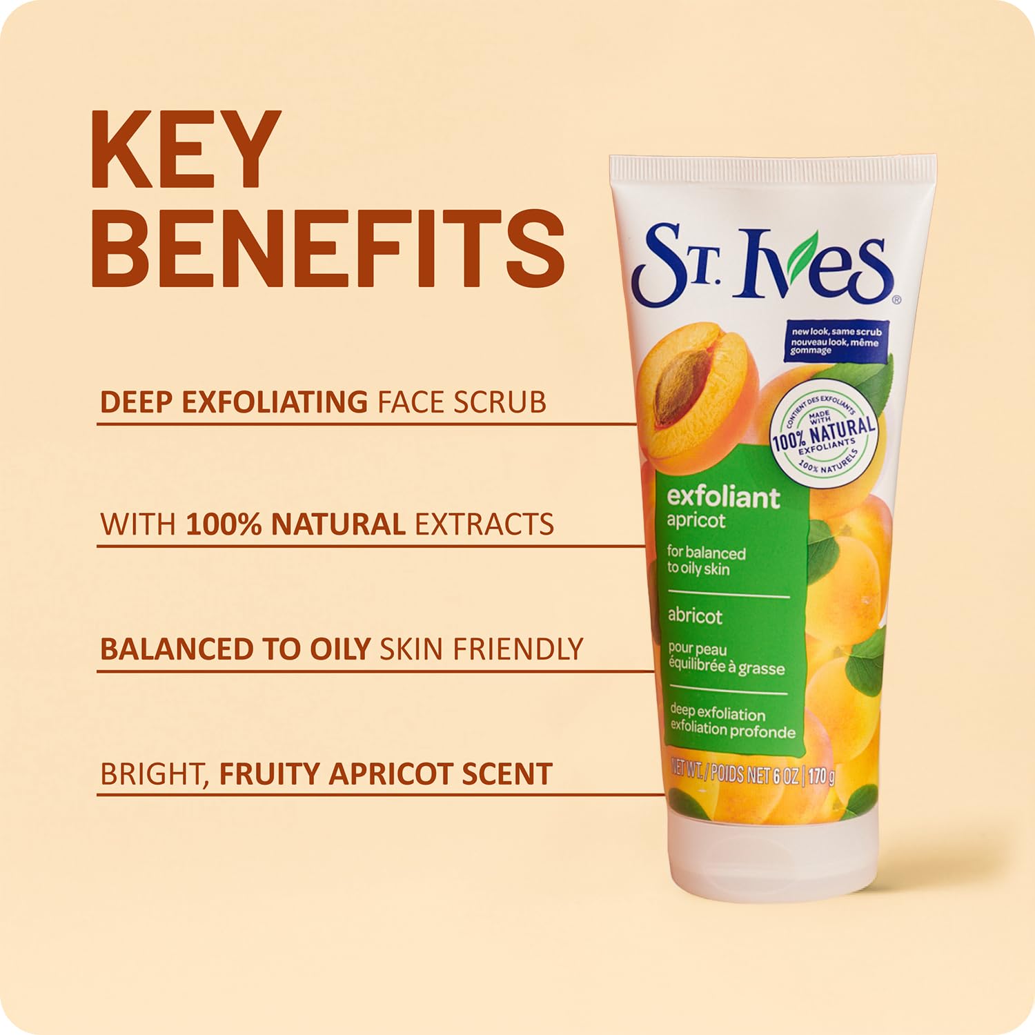 ST. Ives Fresh Skin Apricot Scrub, 150 ml