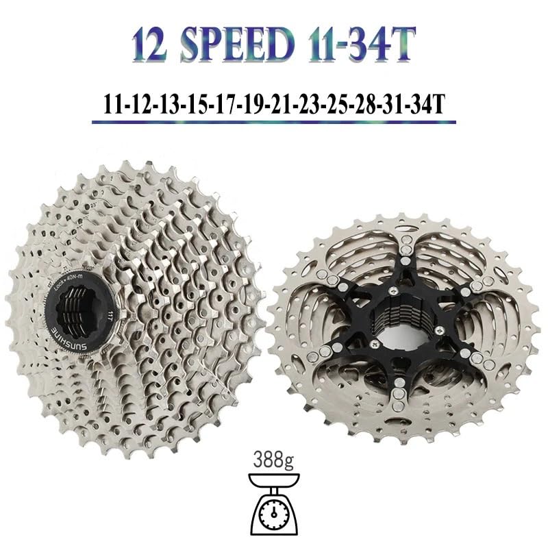 Cassettes Y PiñOnes Piñón Libre for Bicicleta de Carretera, Cassette 8, 9, 10, 11 y 12 velocidades, 11-23T/25T/28T/30T/32T/34T, piñón inercia for K7