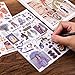 Vintage Washi Stickers for Scrapbooking, Scrapbook Stickers for Junk Journals, 50 Sheets Aesthetic Sticker Book for Journaling Supplies,Art Bullet Journals for Adults Teens Girls with 1pcs Carving