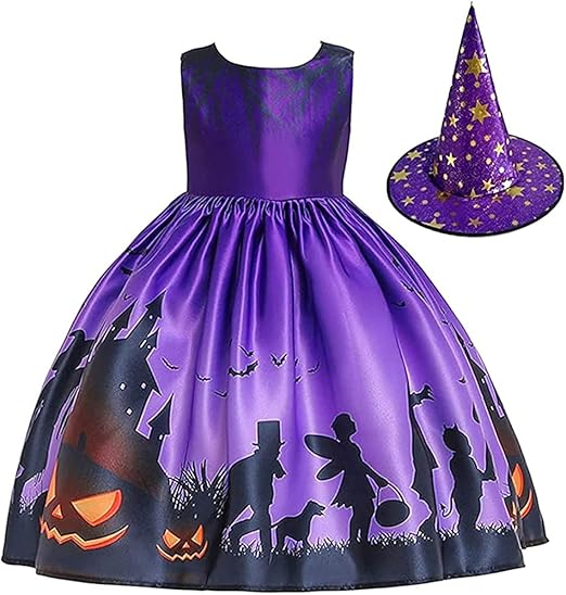 Amazon Xingeconハロウィン 仮装 2点セット 子供 女の子 ドレス 帽子 クリスマス サンタ プリンセスなりきり ベビー 子供 キッズ 魔女 悪魔 ウィッチ ワンピース コスプレ 衣装 子供用 キッズドレス キッズコスチューム おもちゃ