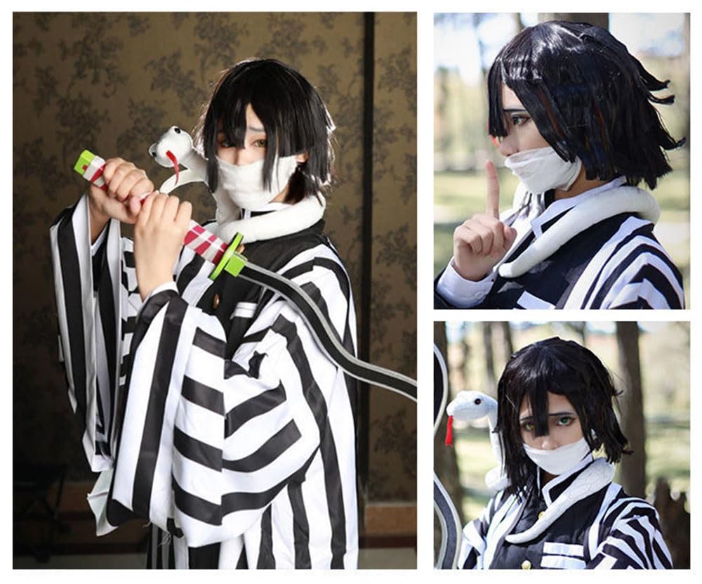 【鏑丸付き＊コストモ製】鬼滅の刃 伊黒小芭内 コスプレ 衣装 ぬい A-1044 鏑丸付き＊コストモ製】鬼滅の刃 伊黒小芭内 コスプレ 衣装 ぬい