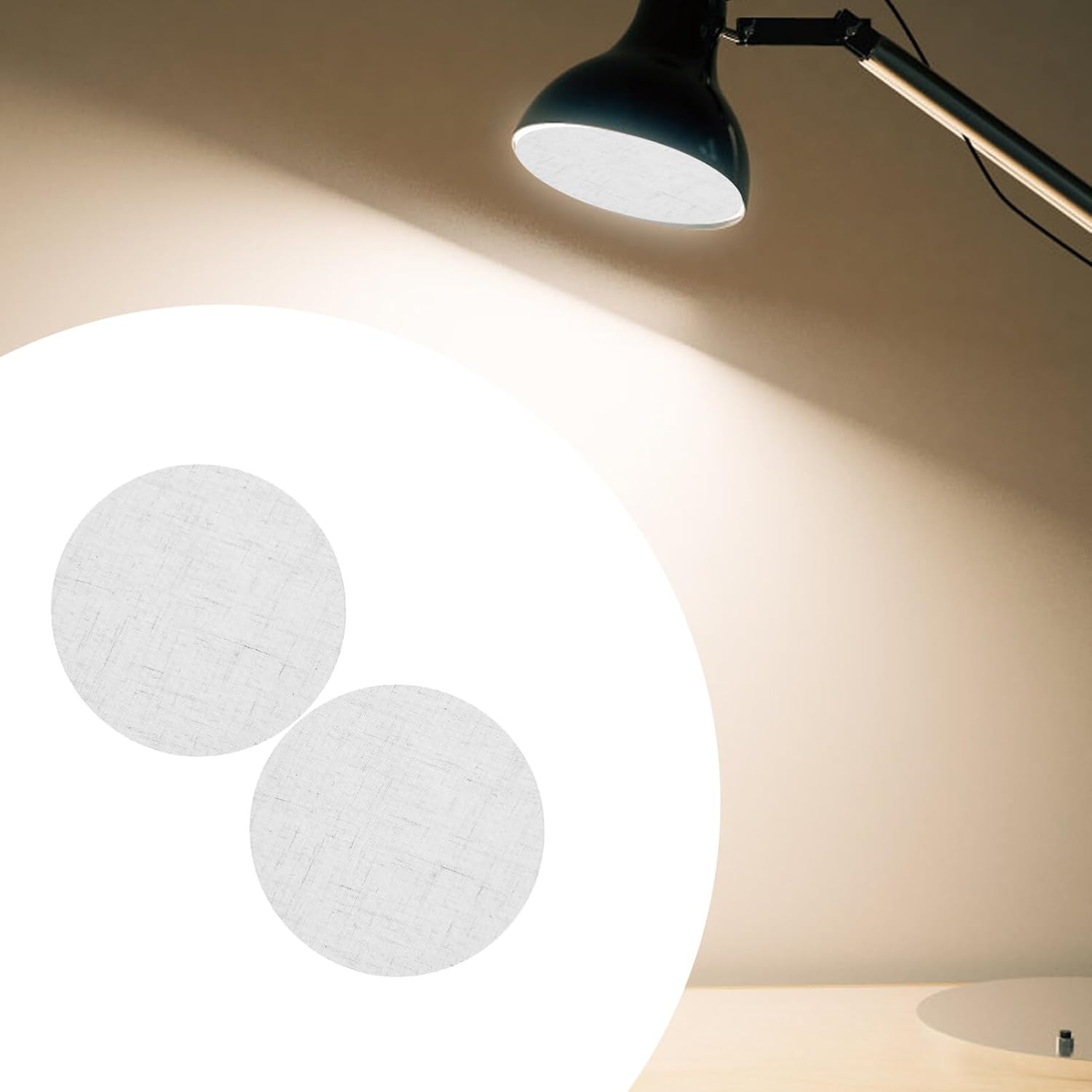 NUOBESTY 2pcs Fabric Lampshade Diffuser Anti- Cover for Ceiling Pendant Lamps Durable Soft Material for Chandeliers and Home Lighting