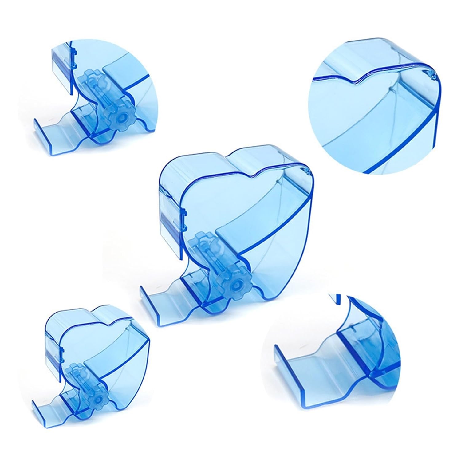 Cotton Roll Dispenser Hygienic Divider Dental Cotton Roll Dispenser Rotary Type Color Orthodontic Storage Box Holder Dentist Clinic Lab Tool(1Pcs Blue)