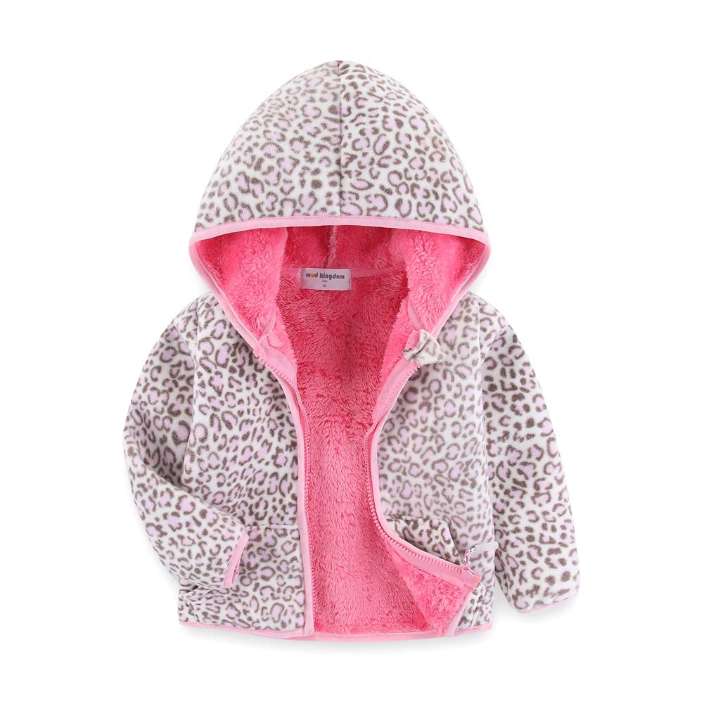 Mud KingdomBoys Girls Polar Fleece Jacket with Hood Winter Thick Warm Outerwear Funny Cartoon