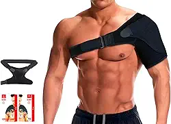 Ombreira de Compressão Ortopédica Premium Ajustável – Suporte para Ombro, Alívio de Dores, Reabilitação, Postura Correta – Unissex, Bilateral, Tecido Respirável