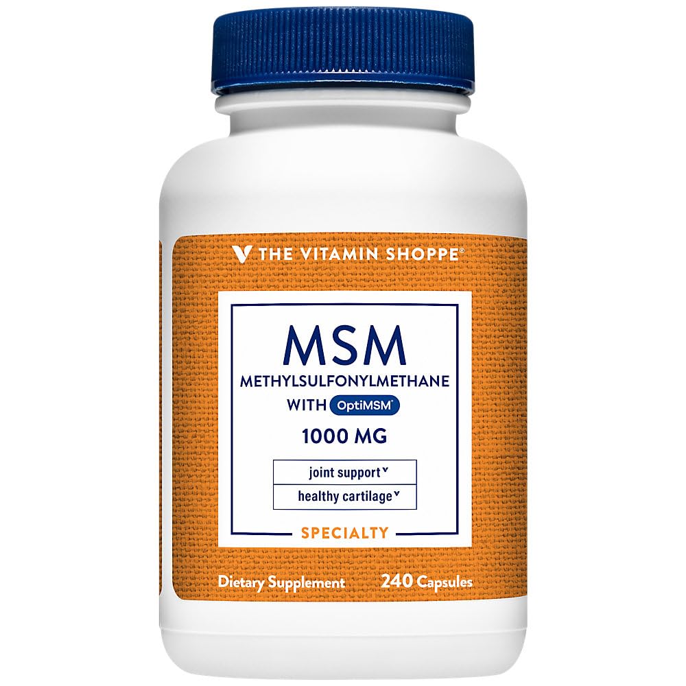 The Vitamin Shoppe MSM 1000 mg with OptiMSM, Joint Support, 240 Caps