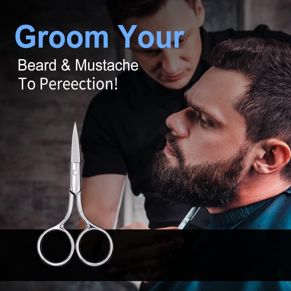 KAVIN Small Grooming Scissor for Men and Women Multipurpose Scissor Ideal for Moustache, Beard, Ear and Nose Hair Trimming Suitable for Women for Eyelashes and Eyebrow Trimming Pack of 1 - Image 7 thumbnail