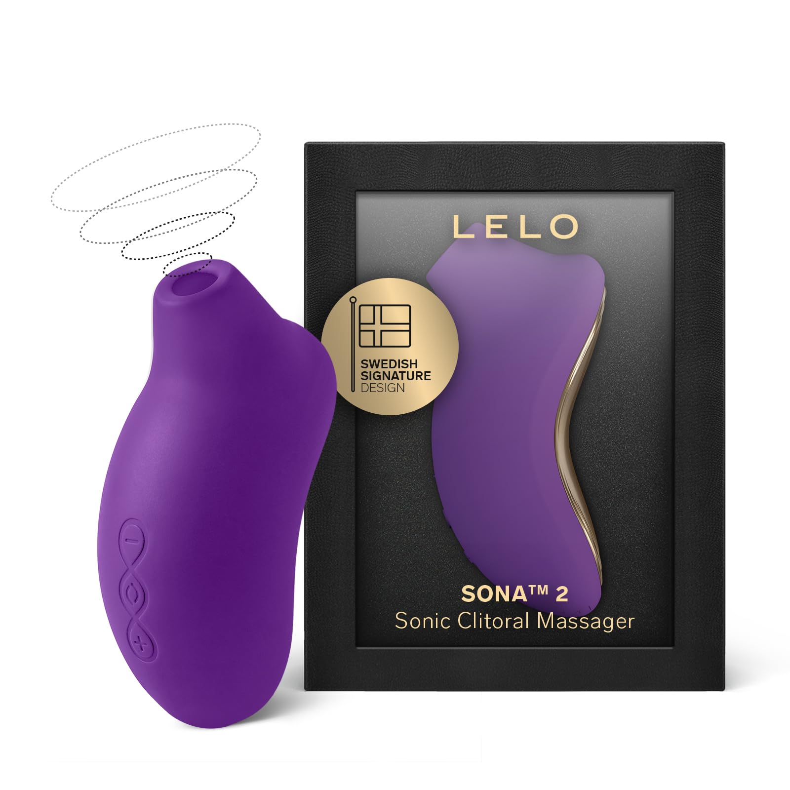 LELO SONA 2 Masajeador con Ondas Sónicas para Mujer, Sumergible y Recargable por USB, es la Ultima Generación de los Mejores Succionadores de Clítoris del Mercado, Purple