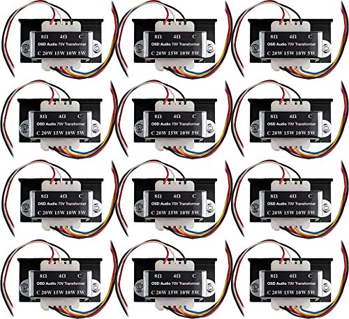 OSD�I�[�f�B�Isp70t 70-volt Commercial line-matching Transformer 20 W 15 W�A10�AW�A5 W�^�b�v( 12�p�b�N)