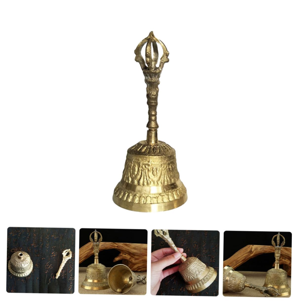 OFFSCH Bell Set Call Bell Hand Bells for Home Decor Simple Bell Decor Copper Bell for Pet Training