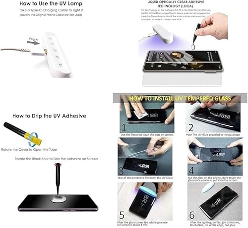 Honor Magic 8 Pro Screen Protector Tempered Glass,3D Curved Edge High Definition 9H Hardness Case Friendly Full Glue Screen Protector For Honor Magic 8 Pro (UV Clear)