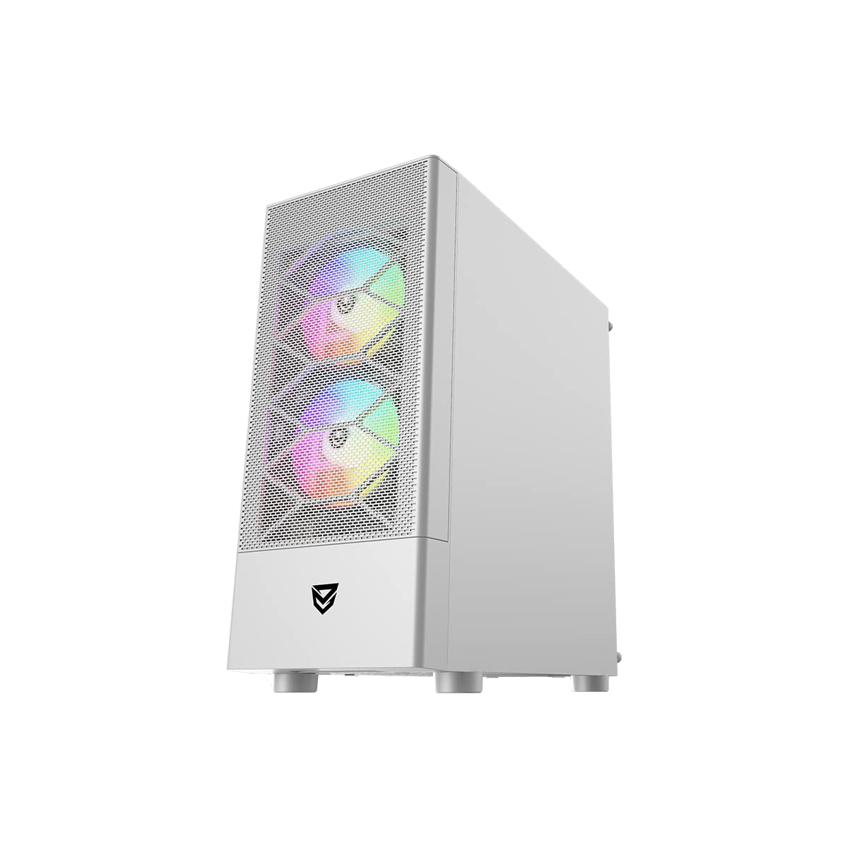 Nfortec Caelum RGB ATX Tower con Frontale Crystal Templato White - Dettaglio