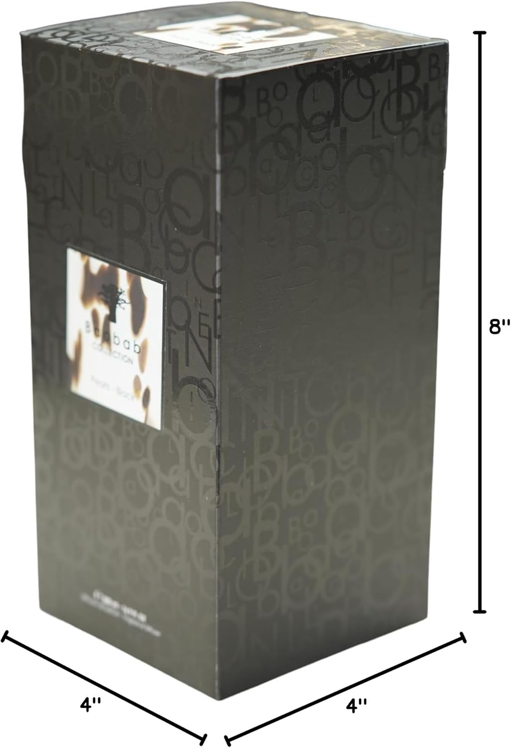 Baobab Collection Diffuser Pearls Black, Ginger-Rose-Grapefruit, Elegant Luxurious French Home Fragrance, Perfect Home Accent & Gift, 16.9 fl.oz./500 ml.